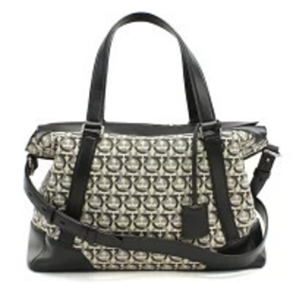 Salvatore Ferragamo Boston Bag Gancini Black Handbag